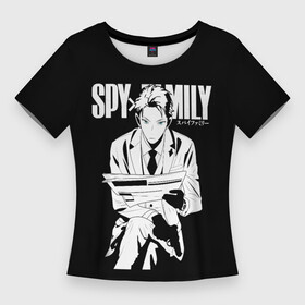 Женская футболка 3D Slim с принтом SPY X FAMILY  СЕМЬЯ ШПИОНА  ЛОЙД в Курске,  |  | anya | forger | loid | spy family | spy x family | yor | аниме | аня | йор | лойд | семья | форджер | шпиона