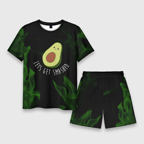 Мужской костюм с шортами 3D с принтом авокадо  зелёный огонь в Курске,  |  | Тематика изображения на принте: avocado | avocado couple | cartoon | ава | авокадо | забавно | пара авокадо | семейное веселье | смешные комиксы