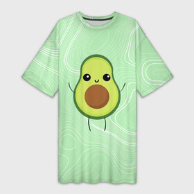 Платье-футболка 3D с принтом авокадо  avocado в Курске,  |  | Тематика изображения на принте: avocado | avocado couple | cartoon | ава | авокадо | забавно | пара авокадо | семейное веселье | смешные комиксы