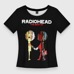 Женская футболка 3D Slim с принтом Radiohead The BEST в Курске,  |  | radio head | radiohead | thom yorke | одержимый чем то | радио хед | радиохед | радиохэд | рок | рок группа | том йорк | томас эдвард йорк | фанат