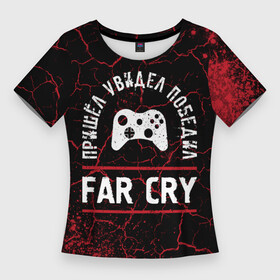 Женская футболка 3D Slim с принтом Far Cry  Победил в Курске,  |  | cry | far | far cry | logo | игра | игры | край | краска | краски | лого | логотип | победил | символ | фар