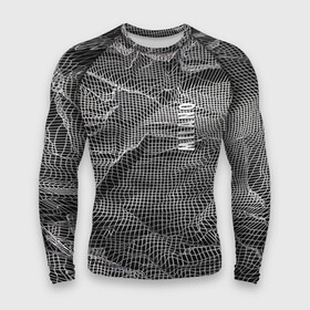Мужской рашгард 3D с принтом Мятая сетчатая ткань  Crumpled Mesh Fabric в Курске,  |  | abstraction | fashion | grid | italy | milano | pattern | texture | абстракция | италия | милан | мода | сетка | текстура | узор