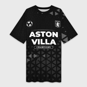 Платье-футболка 3D с принтом Aston Villa Форма Champions в Курске,  |  | aston | aston villa | club | football | logo | villa | астон | вилла | звезды | клуб | космос | лого | мяч | символ | спорт | форма | футбол | футболист | футболисты | футбольный