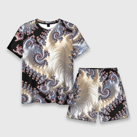 Мужской костюм с шортами 3D с принтом Авангардный фрактальный паттерн  Avant garde fractal pattern в Курске,  |  | Тематика изображения на принте: abstraction | fashion | fractal | pattern | vanguard | абстракция | авангард | мода | узор | фрактал