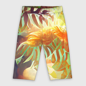 Велосипедки 3D с принтом Fern leaves в Курске,  |  | Тематика изображения на принте: colors | fern | jungle | leaves | multicoloured | palm | summer | tree | деревья | джунгли | летнее настроение | лето | листья | пальма | папоротник | радостный | разноцветный | растения | рисунок | тропики | яркий