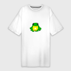 Платье-футболка хлопок с принтом Просто мальчик, который любит жаб в Курске,  |  | frog | жаба | квакушка | квакша | который любит жаб | лягва | лягуха | лягушка | лягушки | просто мальчик | фрог