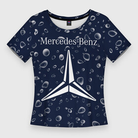 Женская футболка 3D Slim с принтом МЕРСЕДЕС  ЗВЕЗДА  Дождь в Курске,  |  | amg | auto | bens | benz | logo | merc | mercedes | mersedes | moto | star | vthctltc | авто | амг | бенц | дождя | звезда | капли | класс | лого | логотип | мерин | мерс | мерседес | мото | символ | символы | ьуксувуы
