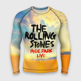 Мужской рашгард 3D с принтом Hyde Park Live  The Rolling Stones в Курске,  |  | the rolling stones | бродяги | вольные странники | катящиеся камни | кит ричардс | мик джаггер | рок группа | рок н ролл | ролинг стоун | роллинг стоунс | рон вуд | стоунз | чарли уоттс