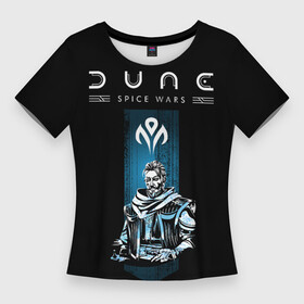 Женская футболка 3D Slim с принтом Dune: Spice Wars фракция контрабандисты в Курске,  |  | Тематика изображения на принте: dune | dune spice wars | dune: spice wars | spice wars | дюна | контрабандисты | персонаж | персонажи | фракции