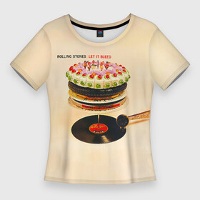 Женская футболка 3D Slim с принтом Let It Bleed  The Rolling Stones в Курске,  |  | the rolling stones | бродяги | вольные странники | катящиеся камни | кит ричардс | мик джаггер | рок группа | рок н ролл | ролинг стоун | роллинг стоунс | рон вуд | стоунз | чарли уоттс