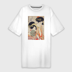 Платье-футболка хлопок с принтом Chojiya Hinazuru Hinamatsu (Две девушки) в Курске,  |  | винтаж | искусство | красота | культура | культура японии | отдых | природа | рисунок | япония | японская культура | японская эстетика | японский | японский стиль