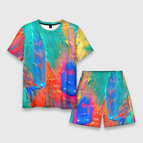 Мужской костюм с шортами 3D с принтом Мазки масляной краски  Абстракция  Oil Paint Strokes  Abstraction в Курске,  |  | abstraction | color | paint | stroke | texture | абстракция | краска | мазок | текстура | цвет