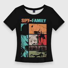 Женская футболка 3D Slim с принтом SPY X FAMILY  СЕМЬЯ ШПИОНА (ВСЕ) в Курске,  |  | anya | anya forger | forger | loid | spy family | spy x family | yor | аниме | аня | аня форджер | йор | лойд | семья | семья шпиона | форджер | шпиона
