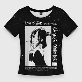 Женская футболка 3D Slim с принтом KAGUYA SHINOMIYA   В ЛЮБВИ КАК НА ВОЙНЕ в Курске,  |  | anime | kaguya | love is war | manga | sama | shinomiya | аниме | в любви как на войне | госпожа | кагуйа | кагуя | манга | сама | синомия