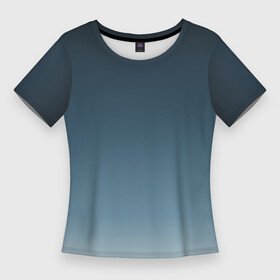Женская футболка 3D Slim с принтом GRADIENT shades of blue в Курске,  |  | абстракция | амбре | без | без дизайна | без лишнего | белая | белый | голубая | голубое | градиент | градиент и ничего лишнего | градиенты | на весну | на зиму | на каждый день | на лето | на осень