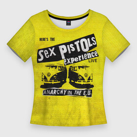Женская футболка 3D Slim с принтом Sex Pistols experience LIVE в Курске,  |  | группа | джонни роттен | музыка | панк | панк рок | панк рок группа | рок | рок группа