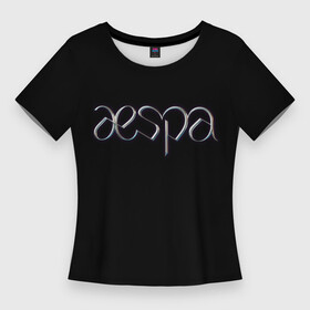 Женская футболка 3D Slim с принтом AESPA в Курске,  |  | black mamba | giselle | group | karina | next level | ningning | savage | sm entertainment | winter | винтер | группа | жизель | карина | логотип | нин нин | ниннин | эспа | эспа севедж