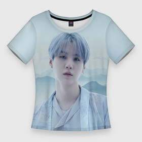 Женская футболка 3D Slim с принтом MIN YOONGI BTS YET TO COME в Курске,  |  | bt21 | bts | bts proof | hoseok | jhope | jimin | jin | jungkook | namjoon | rm | suga | taehyung | v | бантан | бт21 | бтс | ви | джей хоуп | джин | намджун | рм | тэхен | хосок | чимин | чонгук | шуга | юнги