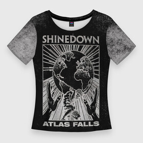 Женская футболка 3D Slim с принтом Atlas Falls  Shinedown в Курске,  |  | Тематика изображения на принте: brent smith | shinedown | брент смит | группа | музыка | рок | рок группа