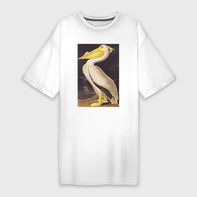Платье-футболка хлопок с принтом American White Pelican (Пеликан) в Курске,  |  | абстракция | винтаж | геометрия | животные | картина | классика | красный | кубизм | пеликан | природа | птицы | фауна | экспрессионизм