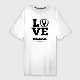 Платье-футболка хлопок с принтом Changan Love Classic в Курске,  |  | auto | brand | changan | logo | love | symbol | авто | бренд | лого | символ | чанган