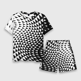 Мужской костюм с шортами 3D с принтом Минималистический авангардный паттерн в Курске,  |  | abstraction | fashion | minimalism | pattern | vanguard | абстракция | авангард | минимализм | мода | паттерн