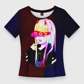 Женская футболка 3D Slim с принтом Anime Darling in the Franxx Zero Two 002 в Курске,  |  | 002 | 02 | ahegao | anime | darling | franxx | goro | hiro | japan | manga | otaku | strelitzia | two | waifu | zero | zero two | аниме | ахегао | вайфу | зеро | манга | отаку | ту | япония