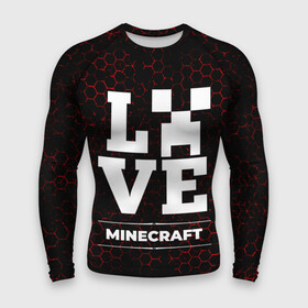 Мужской рашгард 3D с принтом Minecraft Love Классика в Курске,  |  | logo | love | minecraft | игра | игры | лого | логотип | майнкрафт | символ | соты