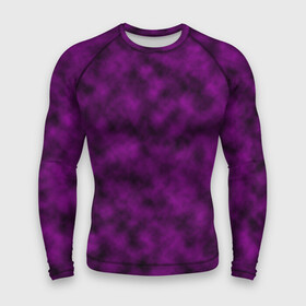 Мужской рашгард 3D с принтом Черно пурпурная облачность в Курске,  |  | abstract pattern | purple | бордовый | облака | пурпурный | размытие | черный
