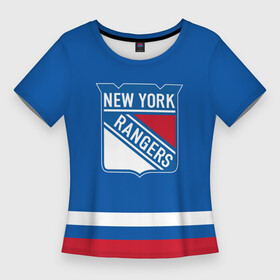 Женская футболка 3D Slim с принтом New York Rangers Панарин в Курске,  |  | nhl | rangers | артемий панарин | нхл | панарин | рейнджерс | хоккей