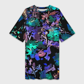 Платье-футболка 3D с принтом Floral pattern  Summer night  Fashion trend 2025 в Курске,  |  | abstraction | fashion | flowers | neon | night | pattern | summer | trend | абстракция | лето | мода | неон | ночь | тренд | узор | цветы