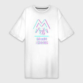 Платье-футболка хлопок с принтом Metro Exodus в стиле Glitch (Баги Графики) в Курске,  |  | exodus | glitch | logo | metro | metro exodus | баги | глитч | игра | игры | лого | логотип | метро | символ | эксодус