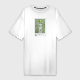 Платье-футболка хлопок с принтом Ван Гог Девушка в белом в Курске,  |  | Тематика изображения на принте: ван гог | вангог | винсент ван гог | девушка в белом | звездная ночь | ирисы | искусство | картина | художник | художники