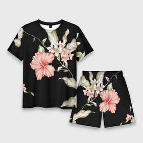 Мужской костюм с шортами 3D с принтом Летняя ночь  Floral composition в Курске,  |  | composition | fashion | flowers | night | summer | композиция | лето | мода | ночь | цыеты