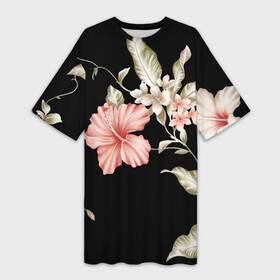 Платье-футболка 3D с принтом Летняя ночь  Floral composition в Курске,  |  | composition | fashion | flowers | night | summer | композиция | лето | мода | ночь | цыеты