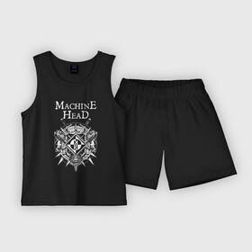 Детская пижама с шортами хлопок с принтом Machine Head арт в Курске,  |  | head | heavy metal | machine | machine head | metal | грув метал | группы | метал | музыка | постер | рок | трэш метал | хэви метал
