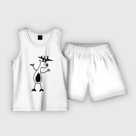Детская пижама с шортами хлопок с принтом Танцующий лось в Курске,  |  | для детей | животные | звери | имя | интернет приколы | лось | любовь | мем | модный принт | новый мем | подарок | прикол | прикольный принт | принт | просто лось | тренд | футболка