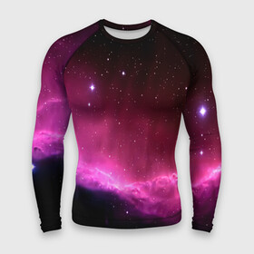 Мужской рашгард 3D с принтом Night Nebula в Курске,  |  | звезды | космос | млечный путь | небо | ночь | розовый | темный