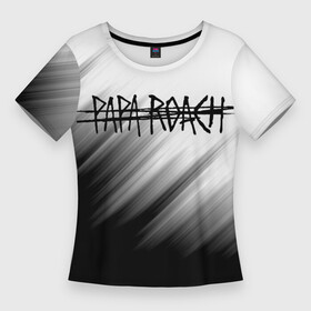 Женская футболка 3D Slim с принтом Papa roach  Streak logo в Курске,  |  | papa roach | rock | альтернативный метал | альтернативный рок | ню метал | папа роач | папа роч | рок | рэп метал | хард рок