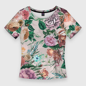 Женская футболка 3D Slim с принтом Color floral pattern  Expressionism  Summer в Курске,  |  | expression | fashion | flowers | pattern | rose | summer | лето | мода | паттерн | роза | цветы | экспрессия