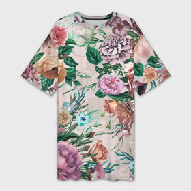 Платье-футболка 3D с принтом Color floral pattern  Expressionism  Summer в Курске,  |  | expression | fashion | flowers | pattern | rose | summer | лето | мода | паттерн | роза | цветы | экспрессия