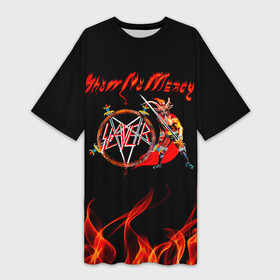 Платье-футболка 3D с принтом Show No Mercy  Slayer в Курске,  |  | slayer | группа | гэри холт | керри кинг | метал | музыка | пентаграмма | песни | пол бостаф | рок | слаер | слайер | слеар | слеер | слейр | слеяр | том арайа | трэш | тяжелый | хеви