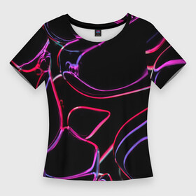 Женская футболка 3D Slim с принтом Неоновые линзы во тьме  Розовый в Курске,  |  | abstraction | art | colorful | colors | neon | surrealism | абстракция | арт | искусство | линзы | неон | пузыри | разноцветный | сюрреализм | цвета