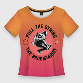 Женская футболка 3D Slim с принтом ROCK STYLE Клининг в Курске,  |  | cleaning | rock | домохозяйка | исполнитель | метла | рок | рокер | уборщик | уборщица | чистота | швабра