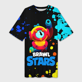 Платье-футболка 3D с принтом Отис Otis Brawl Stars в Курске,  |  | brawl stars | faraotis | otis | otis brawl stars | бравл старс | отис | отис бравл старс | фараотис