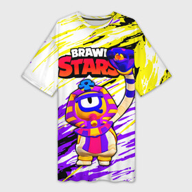 Платье-футболка 3D с принтом Отис Фараотис Brawl Stars в Курске,  |  | brawl stars | faraotis | otis | otis brawl stars | бравл старс | отис | отис бравл старс | фараотис