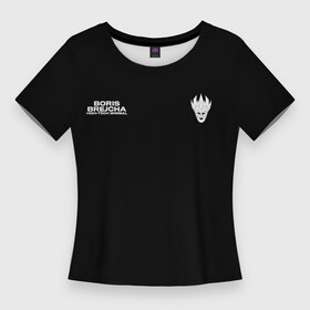 Женская футболка 3D Slim с принтом c логотипом Boris Brejcha в Курске,  |  | boris brecha | boris brejcha | brecha | brejcha | dj | борис брежша | борис брейча | борис брейша | борис бреча | брежча | брейча | брейша | бреча | музыка | техно