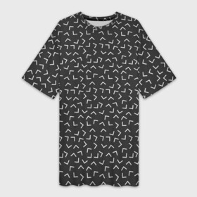 Платье-футболка 3D с принтом Угловые Фигуры На Чёрном Фоне в Курске,  |  | abstraction | figure | geometry | isometric | pattern | shape | абстракция | геометрия | изометрический | углы | узор | фигура | форма | чёрный