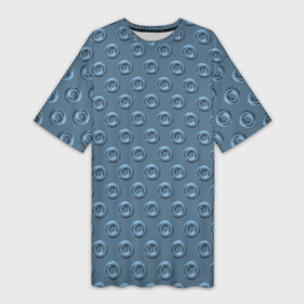 Платье-футболка 3D с принтом Цвет морской волны: кольца 3д в Курске,  |  | 3д | геометрия | кольца | круги | симметрия | тренд