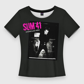 Женская футболка 3D Slim с принтом Underclass Hero  Sum 41 в Курске,  |  | deryck whibley | sum 41 | группа | дерик уибли | музыка | панк | панк рок | песни | рок | рок группа | сам 41 | сам фоти уан | сам фоти уансам | сам41 | сум 41 | сум41